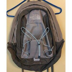 The North Face Jester Backpack Padded Straps Book Bag Hiking Brown Tan Unisex